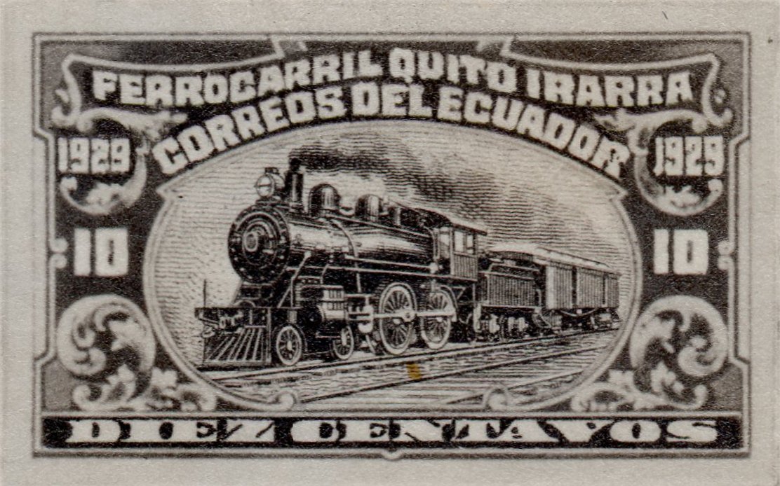 Ecuador Briefmarken Eisenbahn Quito Ibarra